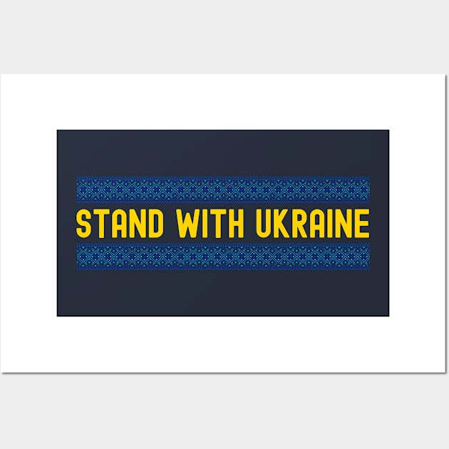 I Stand With Ukraine Support Ukraine Wall Art by MintaApparel